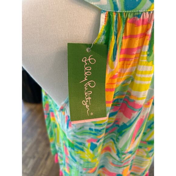 Lilly Pulitzer Roxi Colorful Beach Top Pink Tassel Trim Women's Sz Small New NWT - Picture 6 of 10
